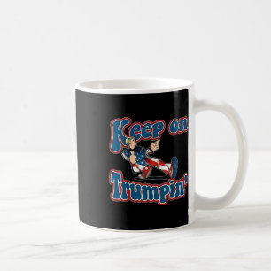 om trumpinutvecklingen för president 2024 USA flag Kaffemugg