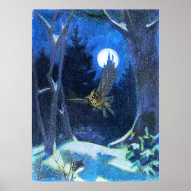 Om tyst Vingar - Kulhanek naturArt-utskrift Poster (Framsidan)