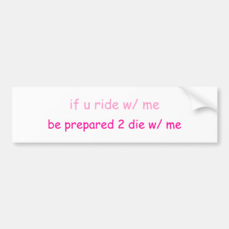 om u-ritt med mig… bildekal