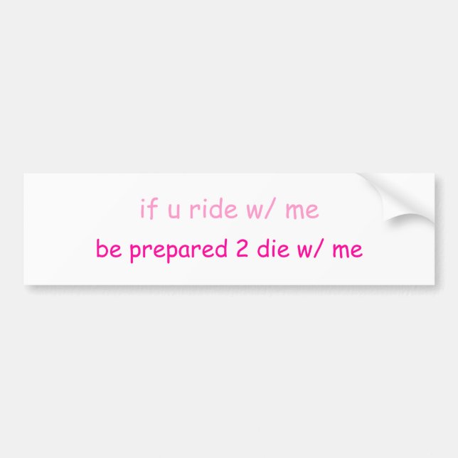 om u-ritt med mig… bildekal (Framsidan)