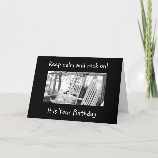 OM U STEN ELLER ROCK AND ROLL=BIRTHDAY WISH KORT (Framsida)