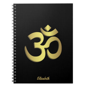 Om ( um ) symbolen Namaste yoga Anteckningsbok