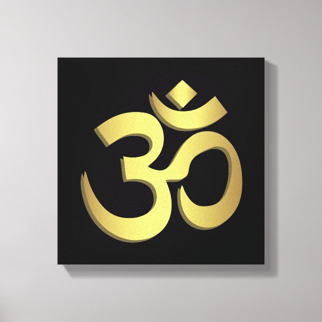 Om ( um ) symbolen Namaste yoga Canvastryck (Framsida)
