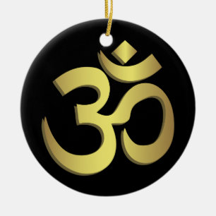 Om ( um ) symbolen Namaste yoga Julgransprydnad Keramik