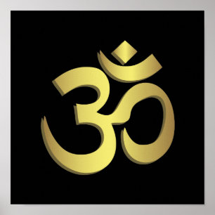 Om ( um ) symbolen Namaste yoga Poster
