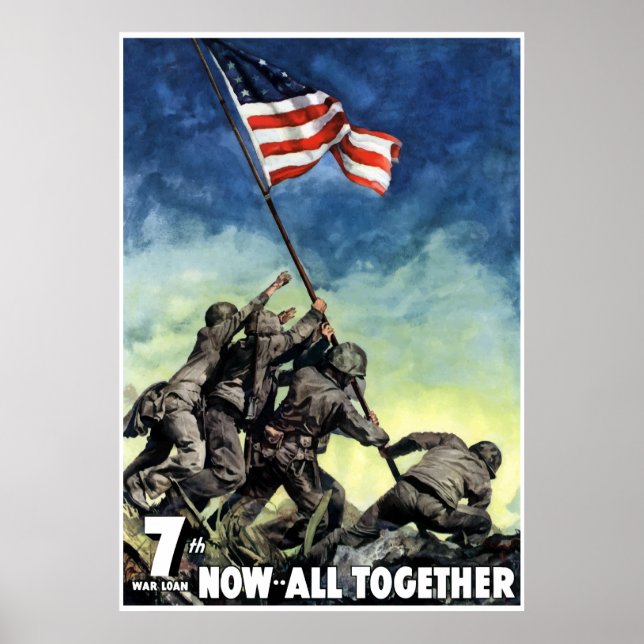 om uppvärdering av Flagga på Iwo Jima - Gräns Poster (Framsidan)
