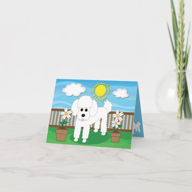 Om vänner var blommor skulle jag plocka dig! Hund- Kort (Framsida)