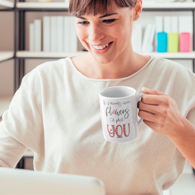 Om Vänner var Flowers Vänskap Quote Namn Kaffemugg (Skapare uppladdad)