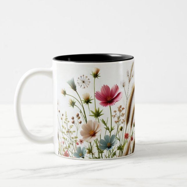  om Vår Blommigt Design Coffee Mugg (Vänster)