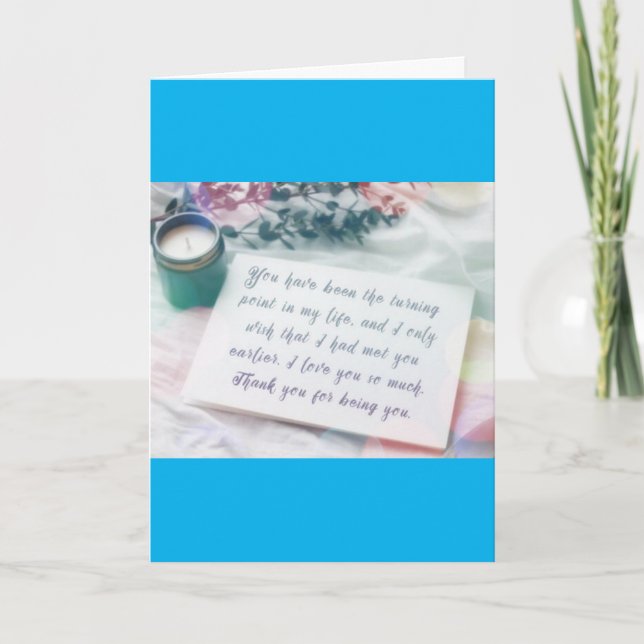 OM VÅR BRÖLLOPSDAG-KÄRLEK I ETT SPECIELLT KORT FÖR (Framsida)