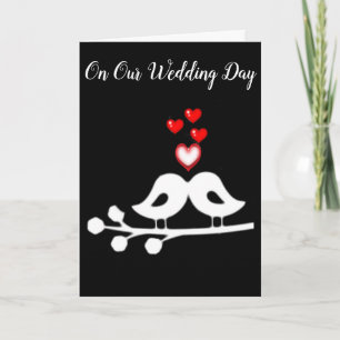 ***OM VÅR BRÖLLOPSDAG*** LOVE BIRDS/FOREVER LOVE KORT