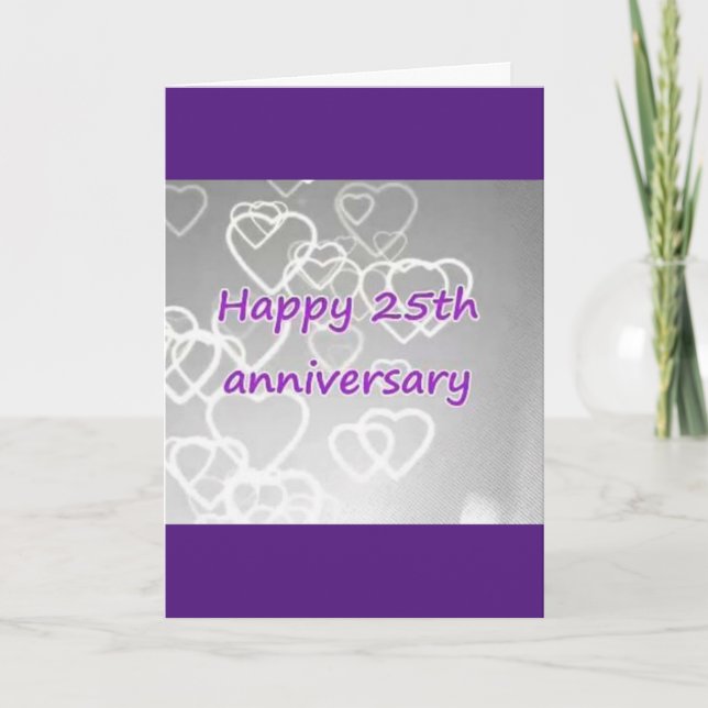OM VÅRT **25** BRÖLLOP ÅRSDAGEN MED KÄRLEK KORT (Framsida)