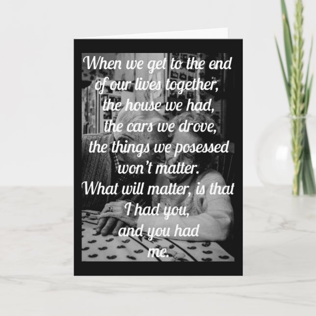 OM VÅRT **40 BRÖLLOP-ÅRSDAGEN MED KÄRLEK KORT (Framsida)