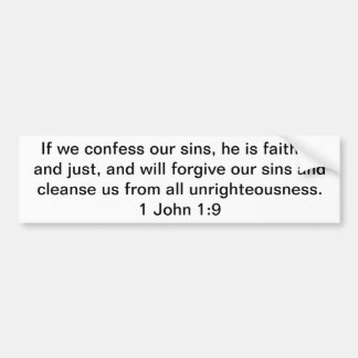 Om vi bekänna vårt syndar 1 John 1:9 Bildekal