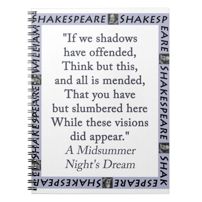 Om vi skuggor har förolämpat anteckningsbok (Framsidan)