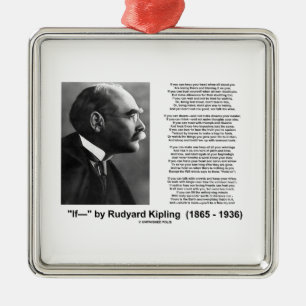 Om vid Rudyard Kipling Motivational rådgivningdik Julgransprydnad Metall