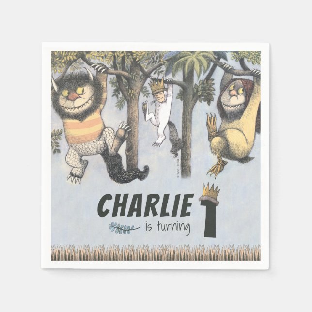 Om Vilden Sak är den första födelsedagen Pappersservett (Framsidan)