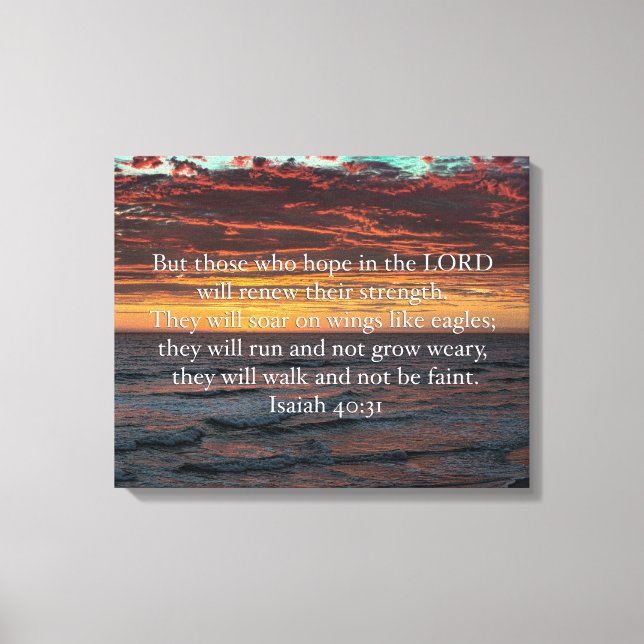 om Vingar i Eagles - Isaiah 40:31 Canvastryck (Framsida)