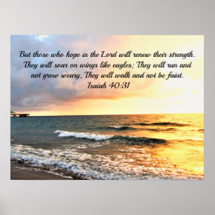 OM VINGAR ISAIAH 40:31 SCRIPTURE VERSE POSTER