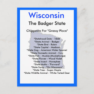 Om Wisconsin Vykort