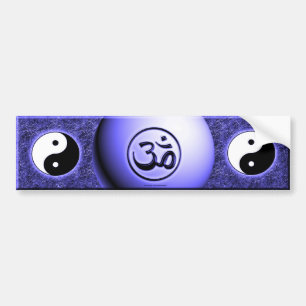 Om Yin Yang - blått Bildekal