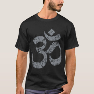 OM Yoga Andlig Symbol i Distress Stil Essen T Shirt