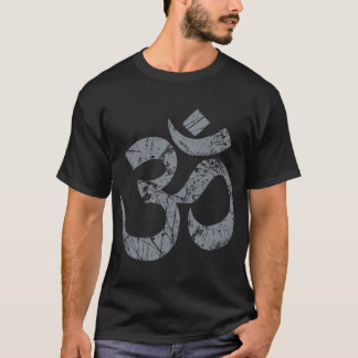 OM Yoga Andlig Symbol i Distress Stil Essen T Shirt