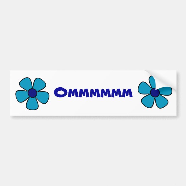 Om Yoga Bumper Sticker Bildekal (Framsidan)