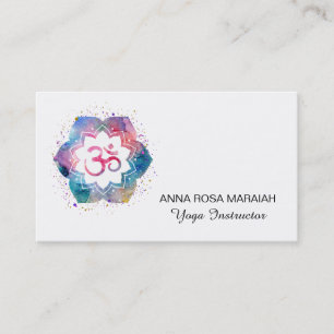 *~* Om Yoga Lärare Reiki Massage Mindfulhet Visitkort