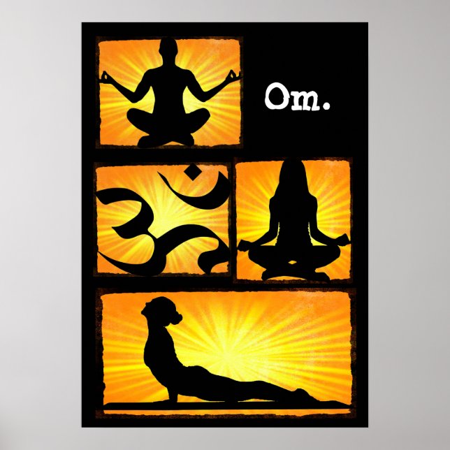 Om Yoga Meditation Poster (Framsidan)