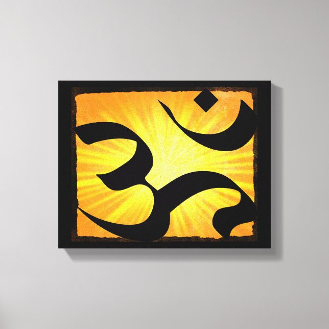 Om Yoga Meditation Zen Canvas Wall Art (Framsida)