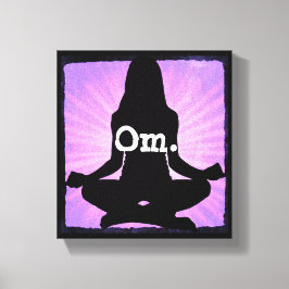 Om Yoga Meditation Zen Linneduk Väggkonst Canvastryck