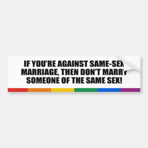 Om you' beträffande mot homoäktenskap bildekal