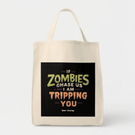 Om Zombies Jagar Oss Snubblar Jag Dig Roligt Hallo Tygkasse