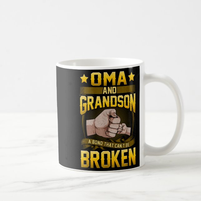 Oma And Grandson A Bond That Can't Be Broken Shirt Kaffemugg (Höger)