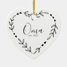 Oma År Est. Jul Keramik Ornament