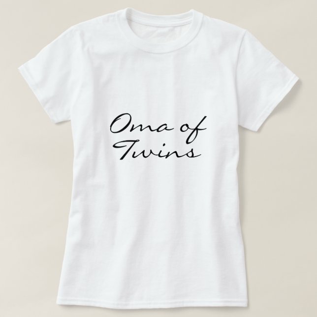 Oma av twillingar tee shirt (Design framsida)