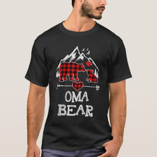 Oma Bear jul jul Pajama Red Play Buffalo Family T Shirt