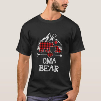 Oma Bear jul jul Pajama Red Play Buffalo Family T Shirt