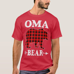 Oma Bear jul jul Pajama Red Play Buffalo Family T Shirt