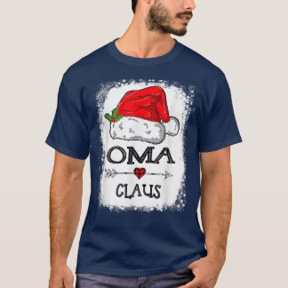 Oma Claus Christmas Light Pajama Family Matching X T Shirt