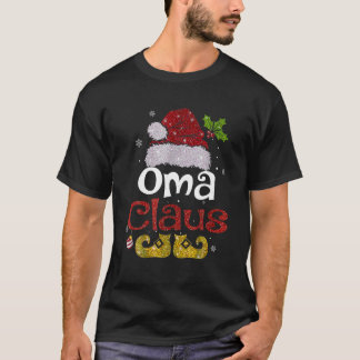 Oma Claus Shirt jul-familjen Pajama Matching X T