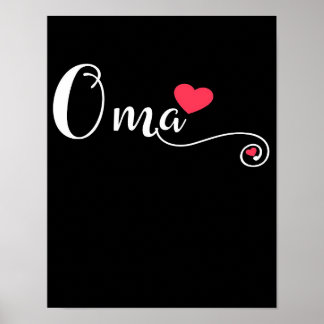 Oma Grandma Funny Birthday Gift | Oma Älskare Poster