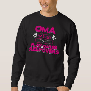 Oma Grandma Gift för Mors dag Lång Ärmad Tröja