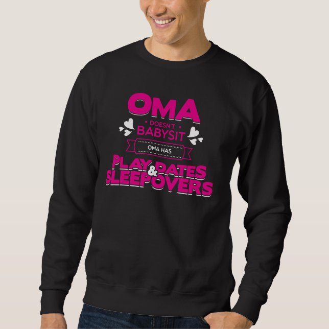 Oma Grandma Gift för Mors dag Lång Ärmad Tröja (Framsida)