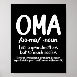 Oma Grandmor Mors dag Tee Oma Definition Des Poster