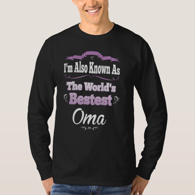 Oma Graphic Mors dag Gift - World's Bestest! T Shirt (Framsida)