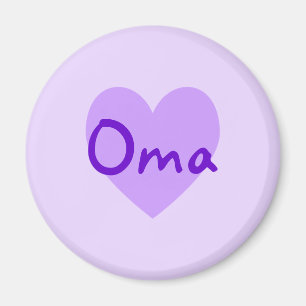 Oma i Lila Magnet