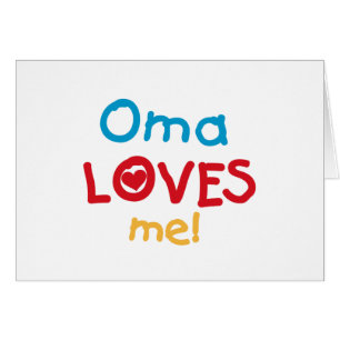 Oma Kärlek Me T-shirts och presenter Hälsningskort