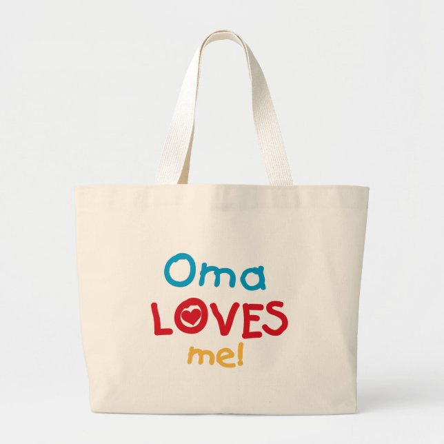 Oma Kärlek Me T-shirts och presenter Jumbo Tygkasse (Framsidan)
